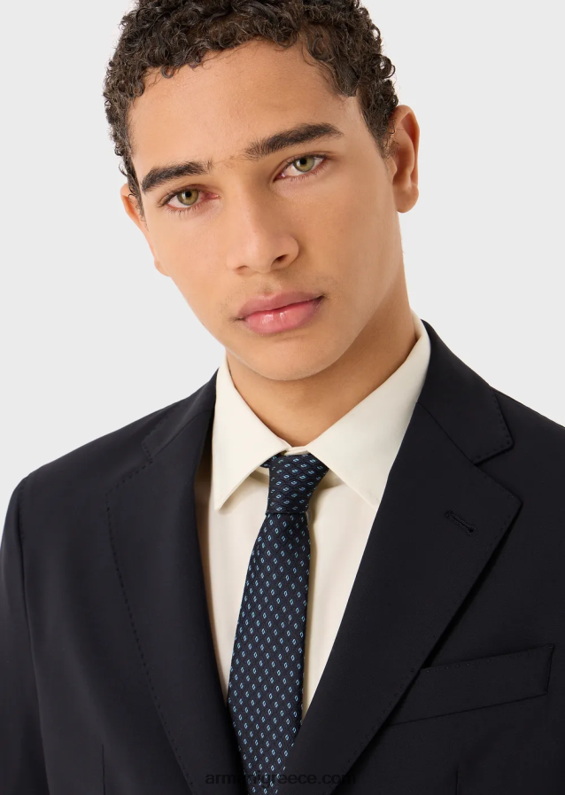 άνδρες Armani γραβάτα από καθαρό μεταξωτό ζακάρ με διαμάντι μικρο-μοτίβο 4046R62158