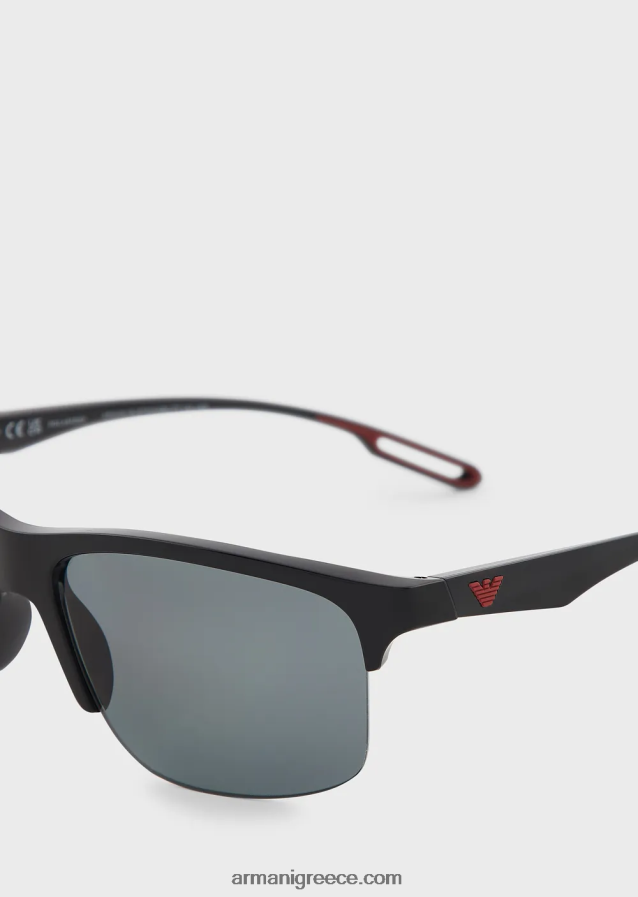 άνδρες Armani ορθογώνια γυαλιά ηλίου 4046R62268 μαύρος