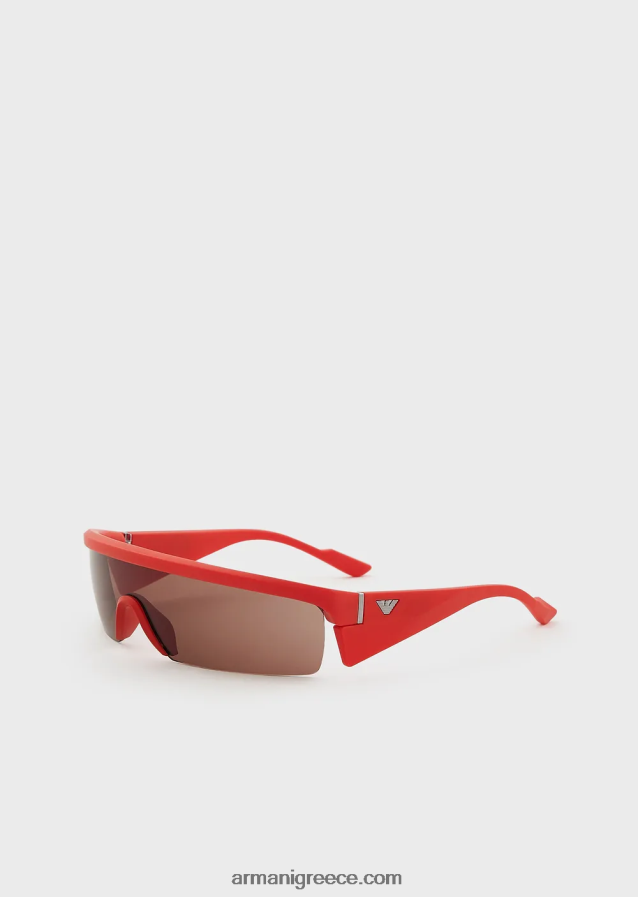 άνδρες Armani ορθογώνια γυαλιά ηλίου με εναλλάξιμους φακούς 4046R62276 πορτοκάλι