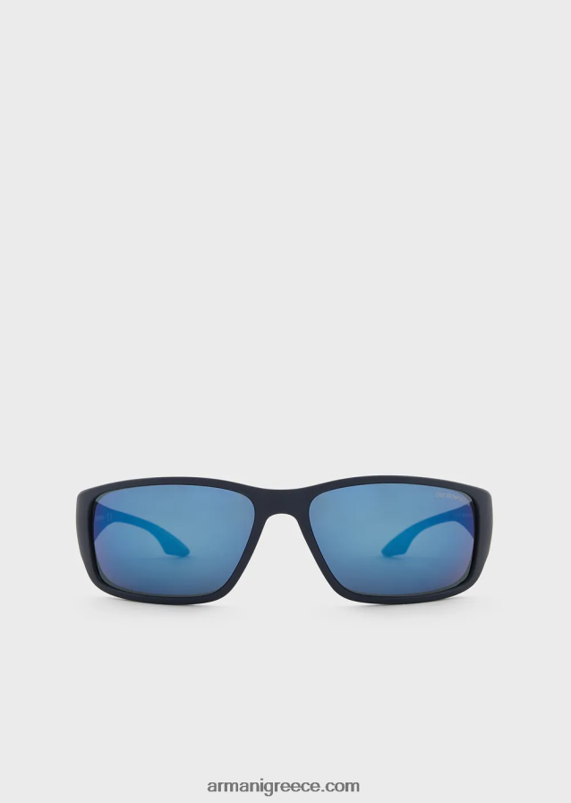 άνδρες Armani ορθογώνια γυαλιά ηλίου 4046R62288 ΠΟΛΕΜΙΚΟ ΝΑΥΤΙΚΟ