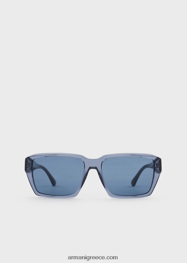 άνδρες Armani ορθογώνια γυαλιά ηλίου 4046R62289 μπλε