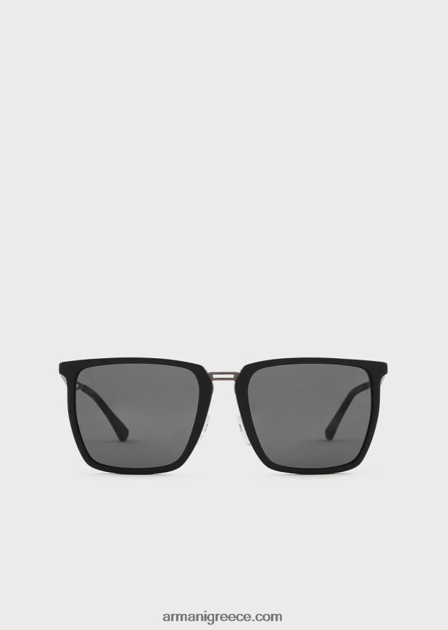 άνδρες Armani τετράγωνα γυαλιά ηλίου 4046R62319 μαύρος