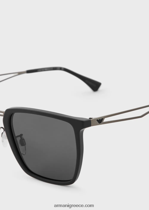 άνδρες Armani τετράγωνα γυαλιά ηλίου 4046R62319 μαύρος