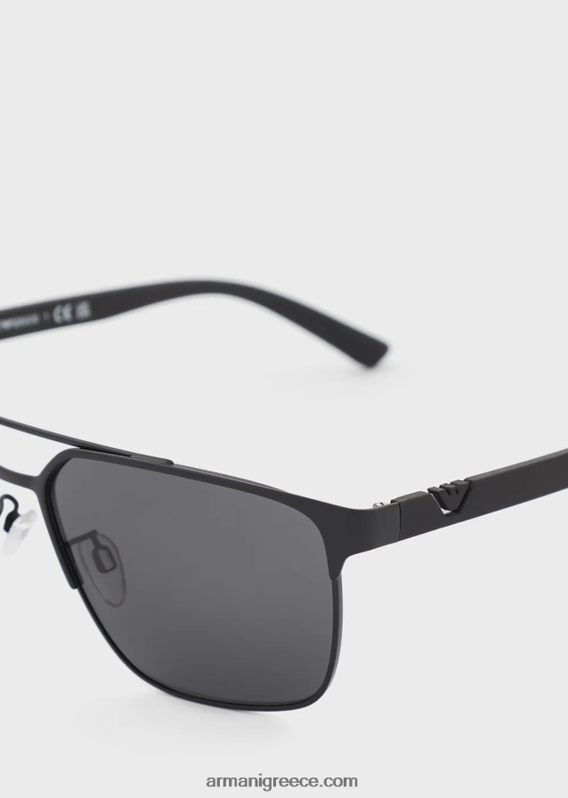 άνδρες Armani τετράγωνα γυαλιά ηλίου 4046R62322 μαύρος