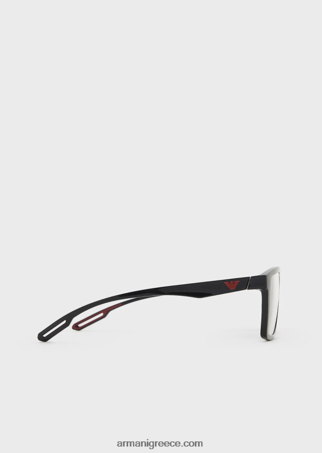 άνδρες Armani ορθογώνια γυαλιά ηλίου με εναλλάξιμους φακούς 4046R62325 μαύρος