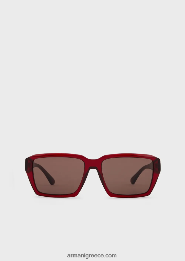 άνδρες Armani ορθογώνια γυαλιά ηλίου 4046R62335 σκούρο καφέ