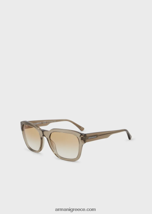 άνδρες Armani τετράγωνα γυαλιά ηλίου 4046R62347 στρατιωτικό πράσινο