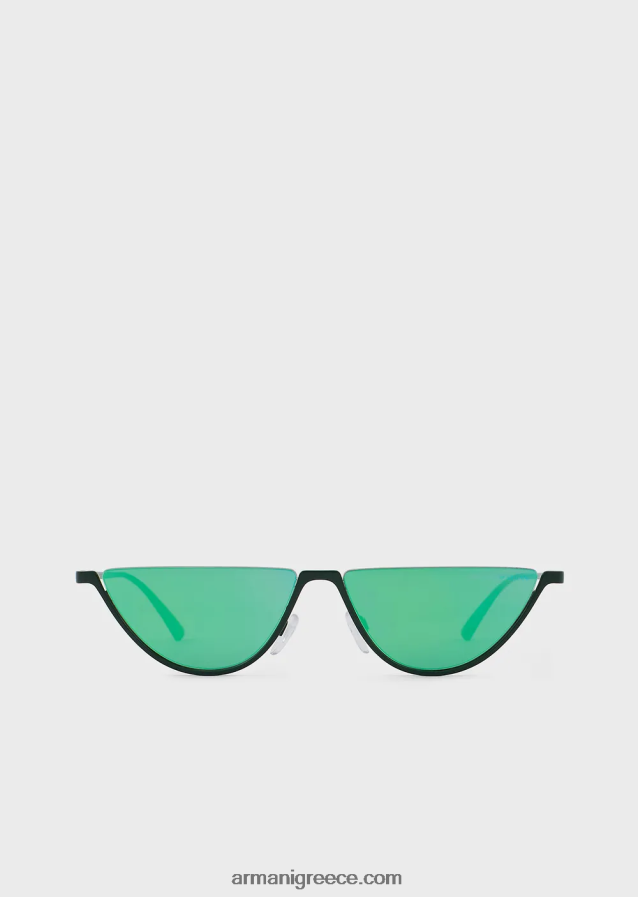 άνδρες Armani οβάλ γυαλιά ηλίου 4046R62361 πράσινος