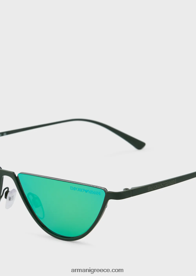 άνδρες Armani οβάλ γυαλιά ηλίου 4046R62361 πράσινος