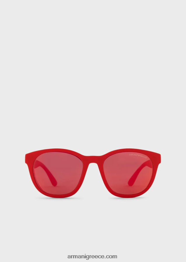 άνδρες Armani γυαλιά ηλίου junior σε σχήμα παντο με φακούς με κλιπ 4046R62336