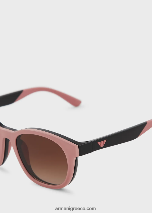 άνδρες Armani γυαλιά ηλίου junior σε σχήμα παντο με φακούς με κλιπ 4046R62338