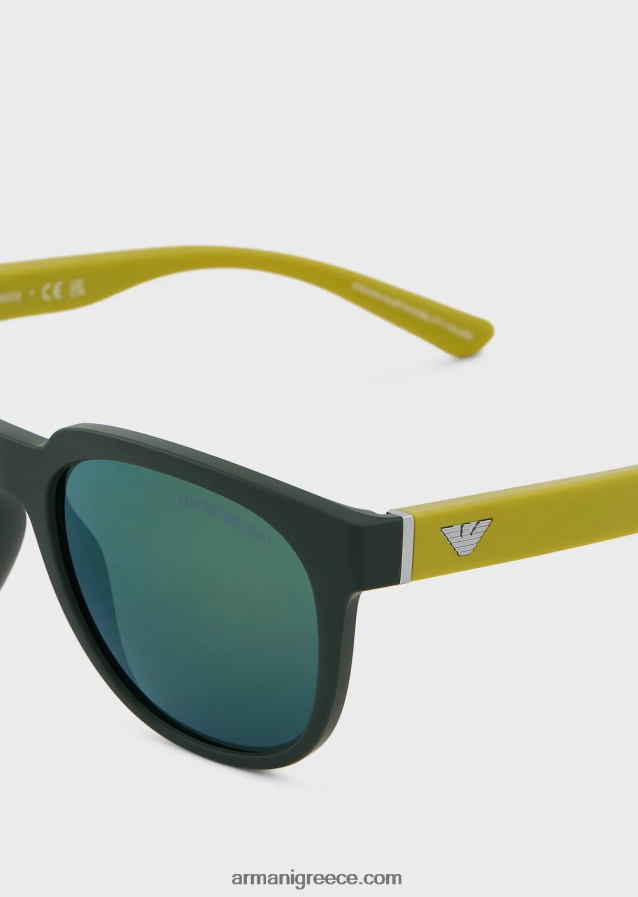 άνδρες Armani γυαλιά ηλίου panto με εναλλάξιμους κροτάφους 4046R62297