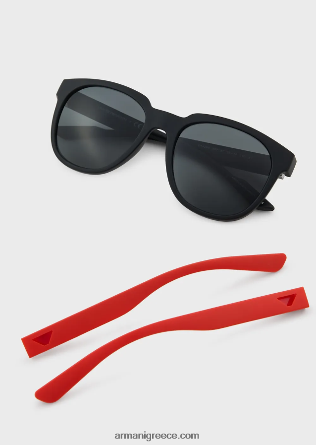 άνδρες Armani γυαλιά ηλίου panto με εναλλάξιμους κροτάφους 4046R62310