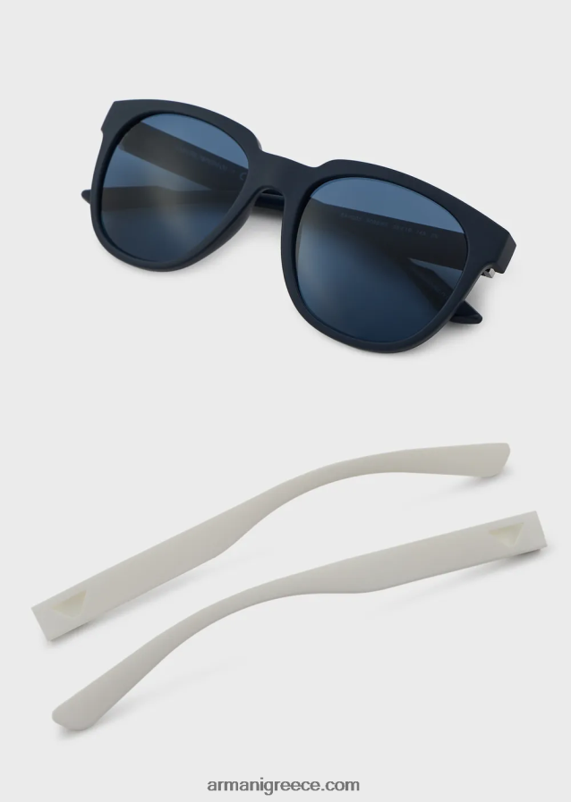 άνδρες Armani γυαλιά ηλίου panto με εναλλάξιμους κροτάφους 4046R62353
