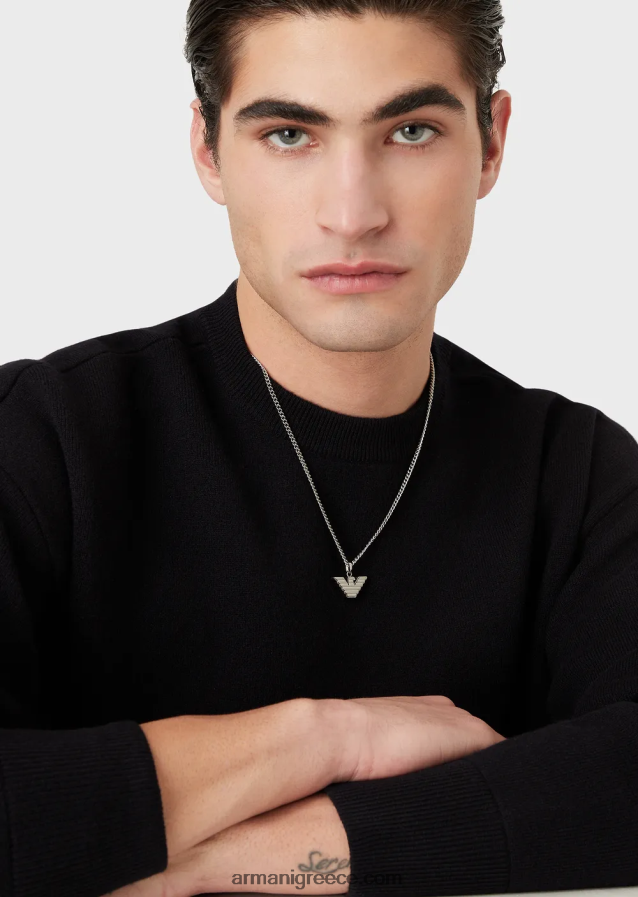 άνδρες Armani κολιέ από ανοξείδωτο ατσάλι 4046R62110