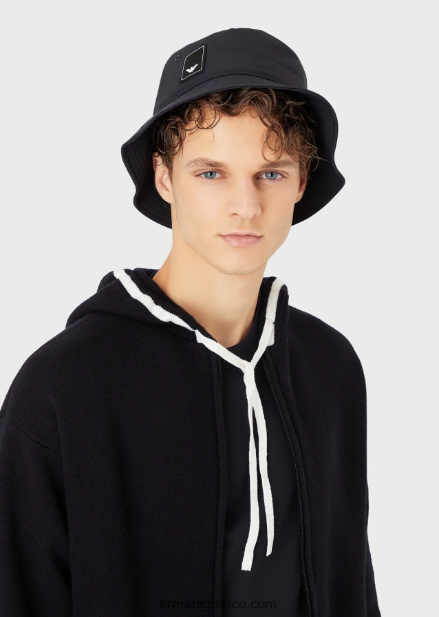 άνδρες Armani νάιλον κλος καπέλο πρώτης ανάγκης για ταξίδια 4046R62031 ναυτικό μπλε
