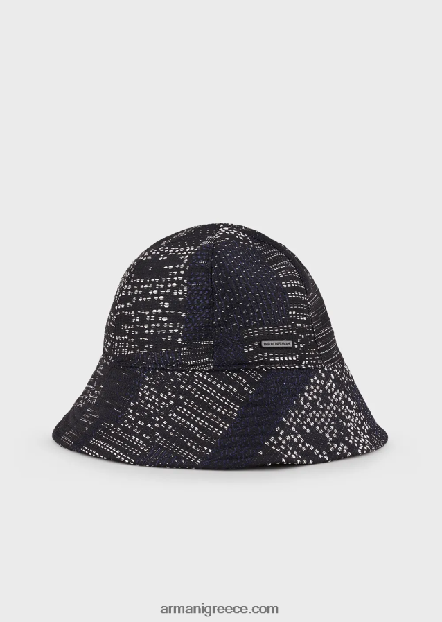 άνδρες Armani καπέλο ζακάρ βανίζ με συνονθύλευμα κλος 4046R62032 ναυτικό μπλε