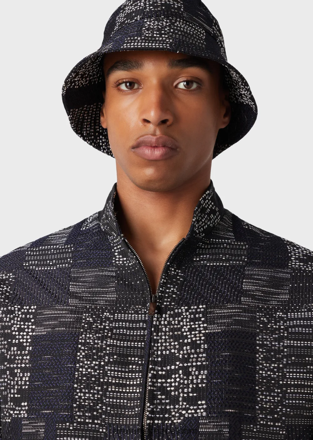 άνδρες Armani καπέλο ζακάρ βανίζ με συνονθύλευμα κλος 4046R62032 ναυτικό μπλε