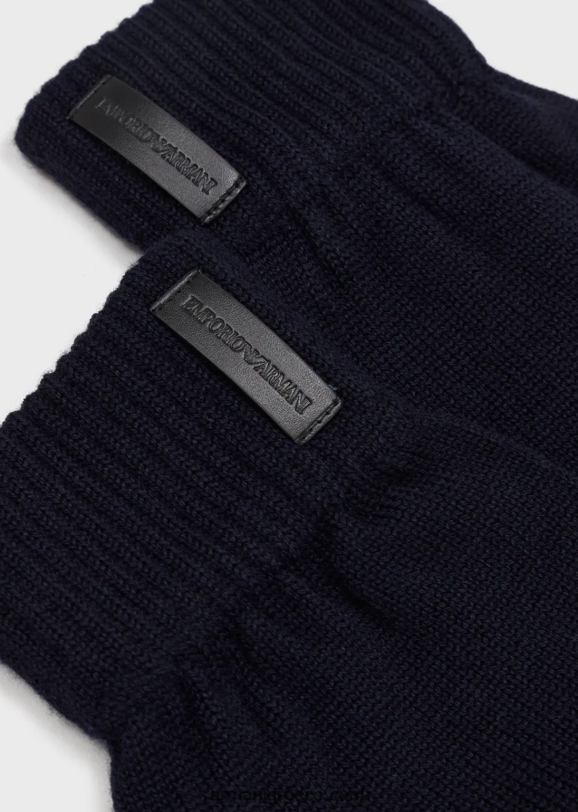 άνδρες Armani πλεκτά γάντια από παρθένο μαλλί 4046R62040