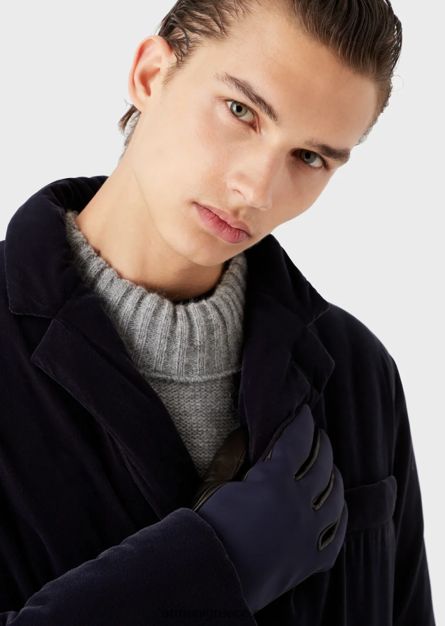 άνδρες Armani πλεκτά γάντια από παρθένο μαλλί 4046R62040