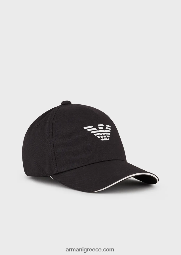 άνδρες Armani καπέλο μπέιζμπολ με αετό 4046R62047 μαύρος