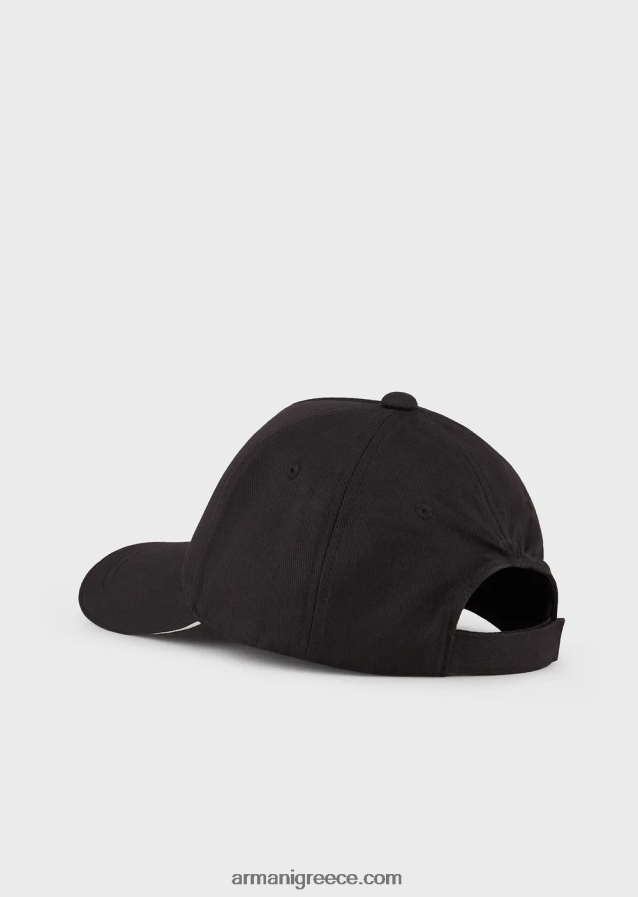 άνδρες Armani καπέλο μπέιζμπολ με αετό 4046R62047 μαύρος