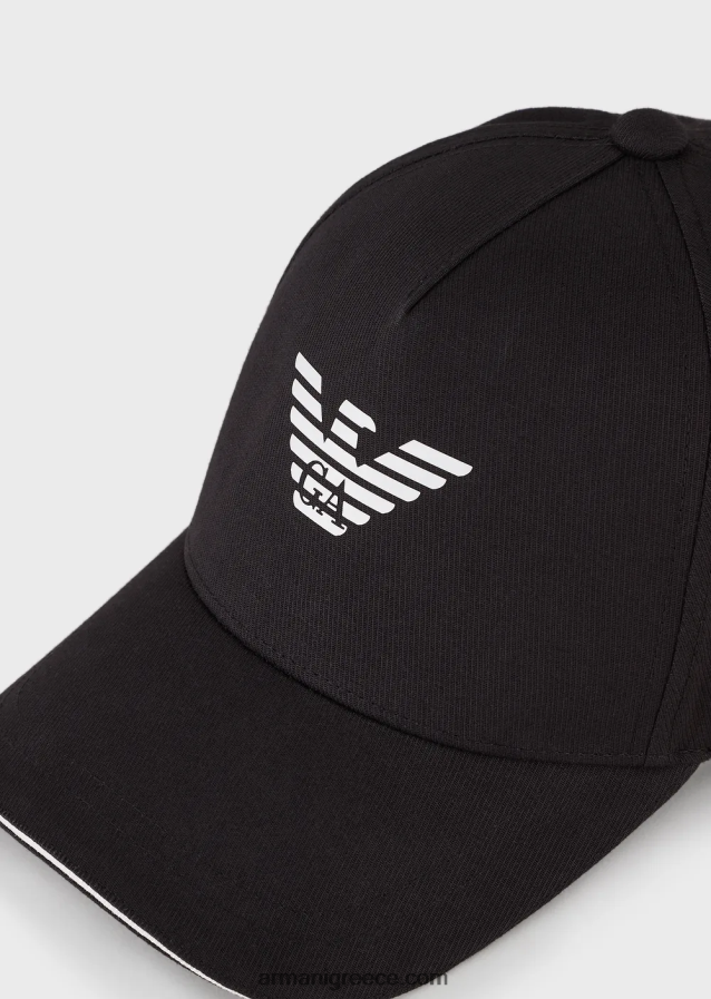 άνδρες Armani καπέλο μπέιζμπολ με αετό 4046R62047 μαύρος