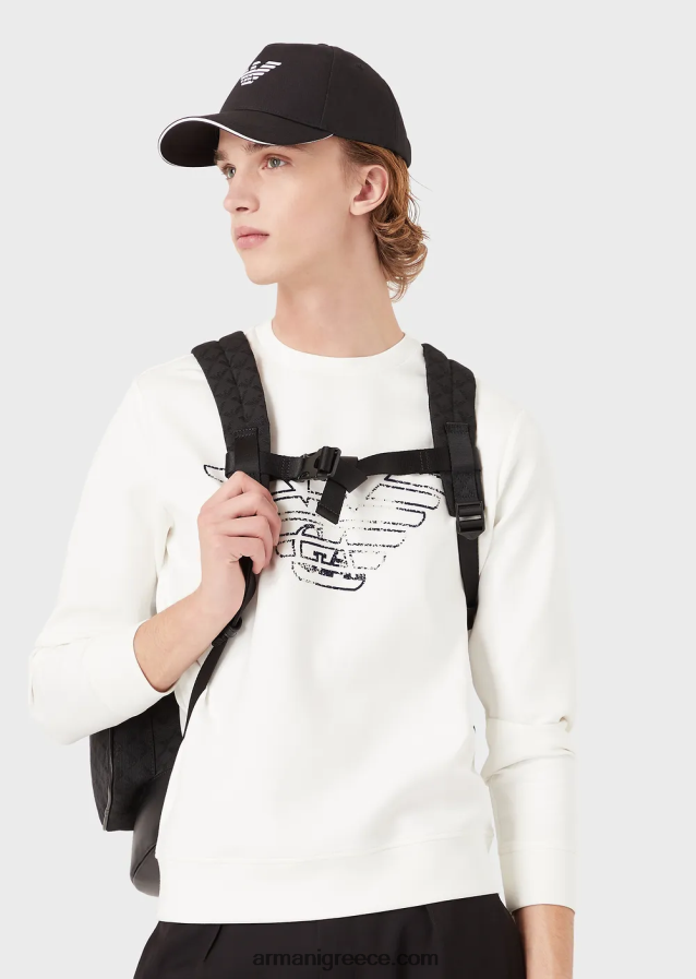 άνδρες Armani καπέλο μπέιζμπολ με αετό 4046R62047 μαύρος