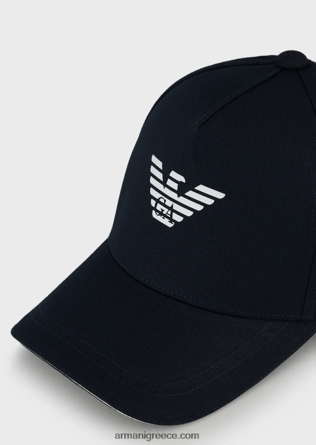 άνδρες Armani καπέλο μπέιζμπολ με αετό 4046R62048 ναυτικό μπλε