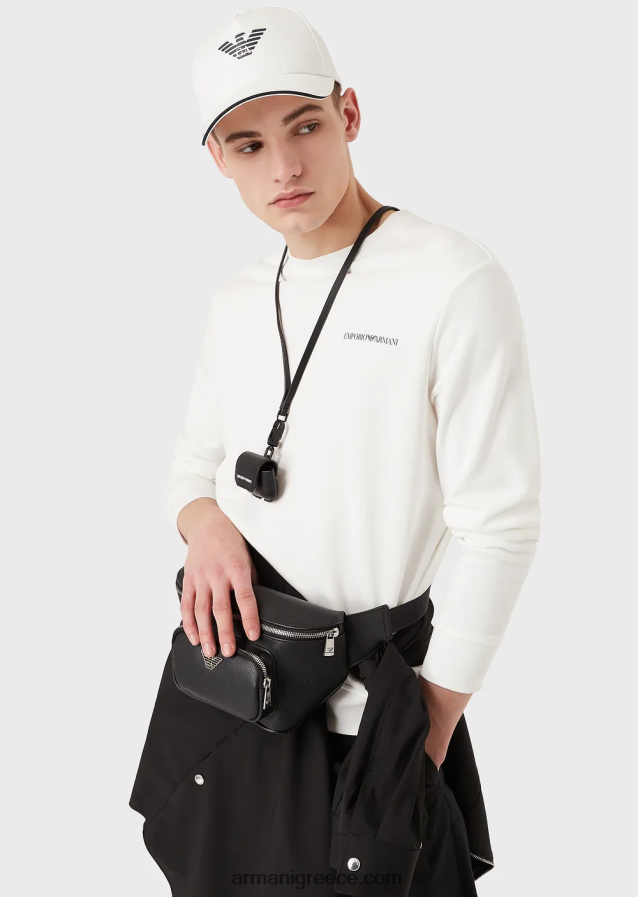 άνδρες Armani καπέλο μπέιζμπολ με αετό 4046R62049 άσπρο