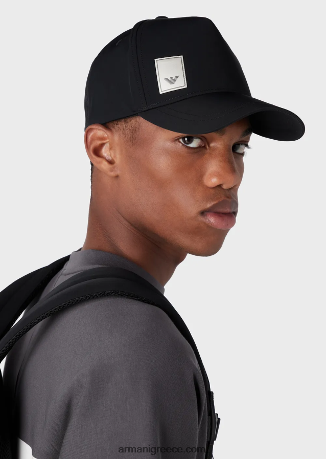 άνδρες Armani Καπέλο μπέιζμπολ με είδη πρώτης ανάγκης για ταξίδια 4046R62051 μαύρος