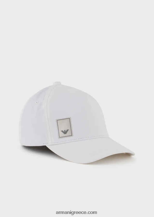 άνδρες Armani Καπέλο μπέιζμπολ με είδη πρώτης ανάγκης για ταξίδια 4046R62052 άσπρο