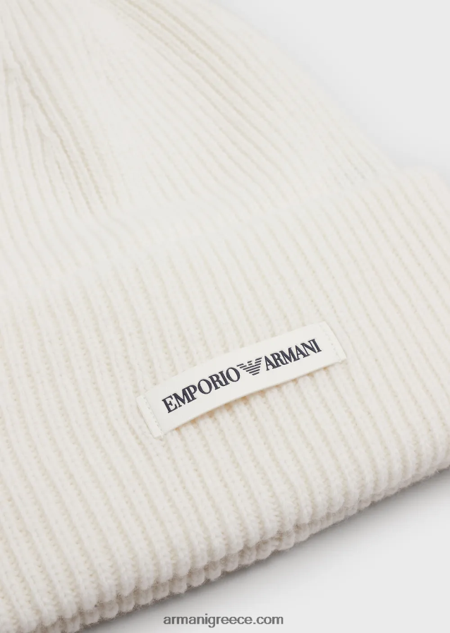 άνδρες Armani με ραβδώσεις, μάλλινη μπλούζα με λογότυπο 4046R62071