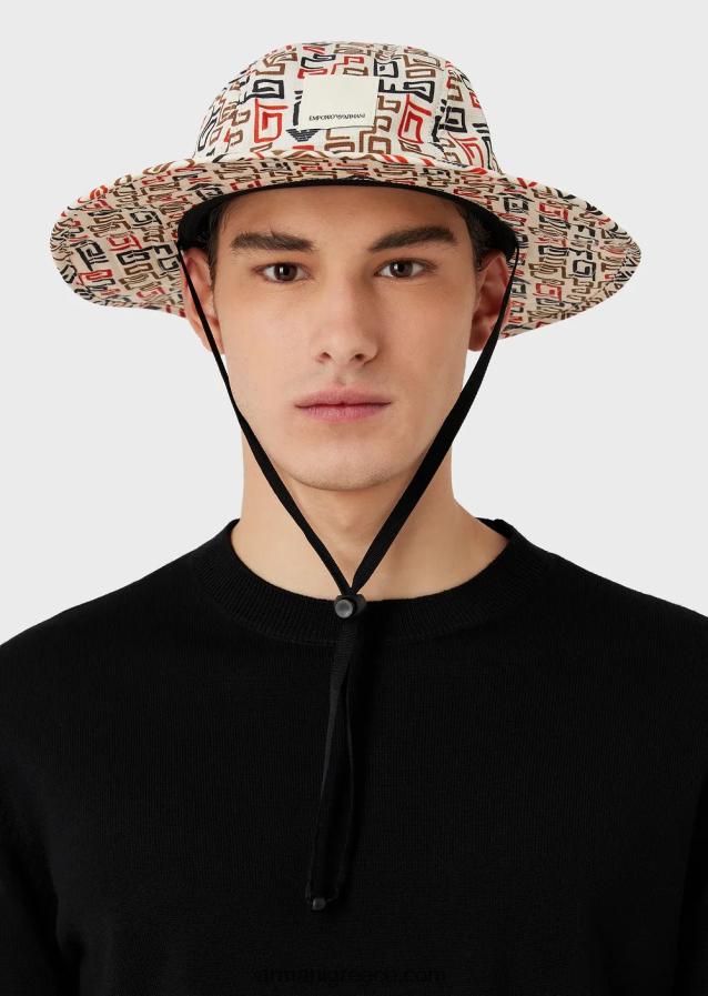 άνδρες Armani ανακυκλωμένο ripstop νάιλον καπέλο βιώσιμης συλλογής 4046R62055