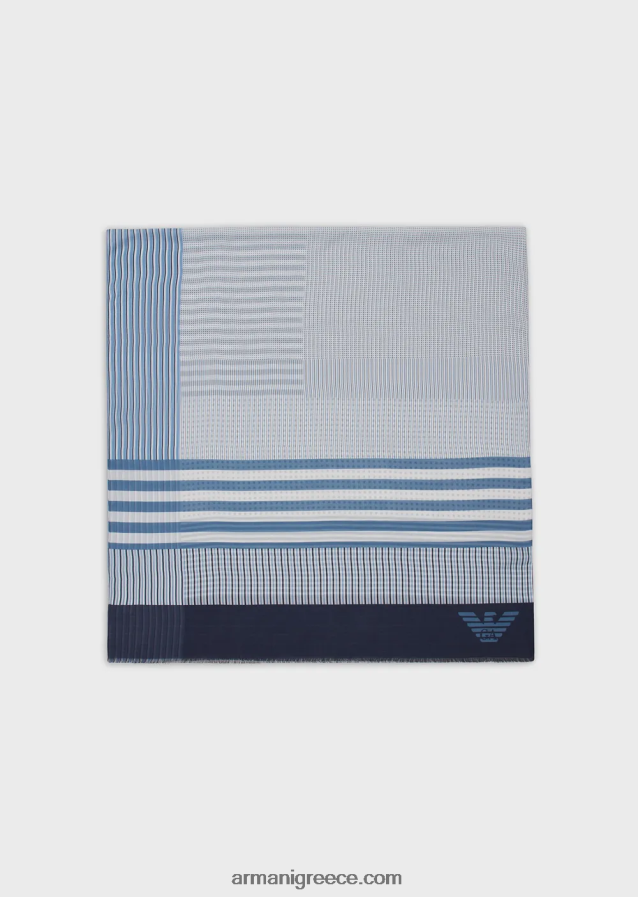 άνδρες Armani συνονθύλευμα-εφέ modal stole 4046R62115 ναυτικό μπλε