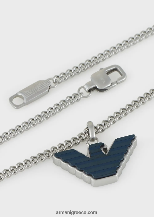 άνδρες Armani κολιέ από ανοξείδωτο ατσάλι 4046R62108 ασήμι