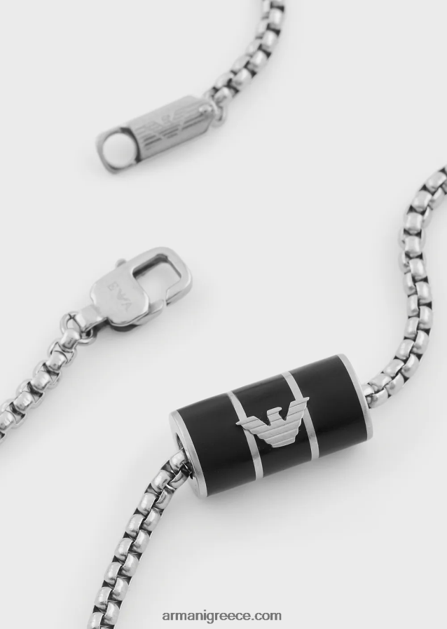 άνδρες Armani κολιέ με αλυσίδα σε μαύρο ματ λάκα 4046R62111