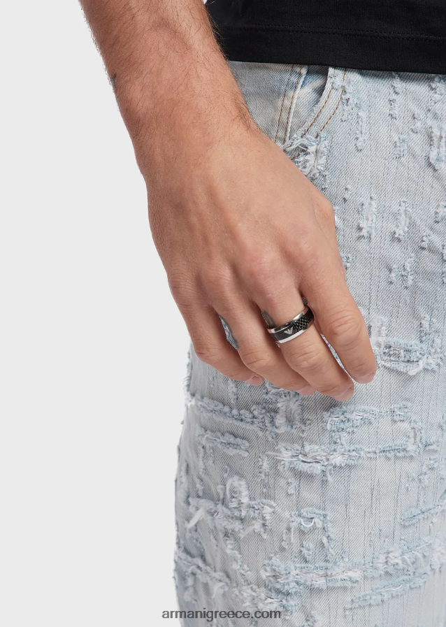 άνδρες Armani δαχτυλίδι από ανοξείδωτο χάλυβα 4046R62112