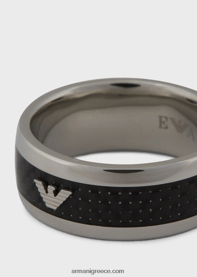 άνδρες Armani δαχτυλίδι από ανοξείδωτο χάλυβα 4046R62112