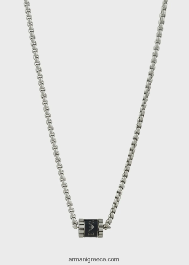 άνδρεςΚολιέ με αλυσίδα από ανοξείδωτο ατσάλι Emporio Armani 4046R62098 ασήμι