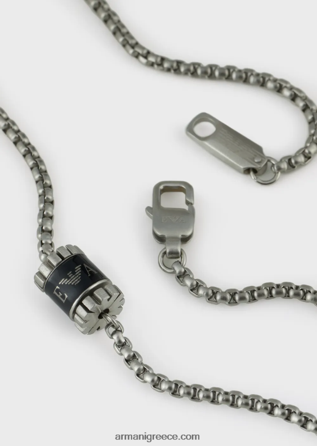 άνδρεςΚολιέ με αλυσίδα από ανοξείδωτο ατσάλι Emporio Armani 4046R62098 ασήμι
