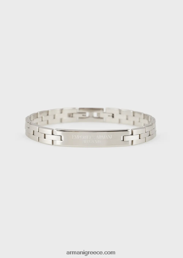 άνδρεςΒραχιόλι με αλυσίδα από ανοξείδωτο ατσάλι emporio armani 4046R62106 ασήμι