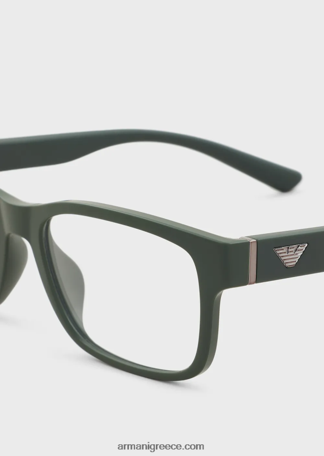 άνδρες Armani ορθογώνια ποτήρια με εναλλάξιμους κροτάφους 4046R62235