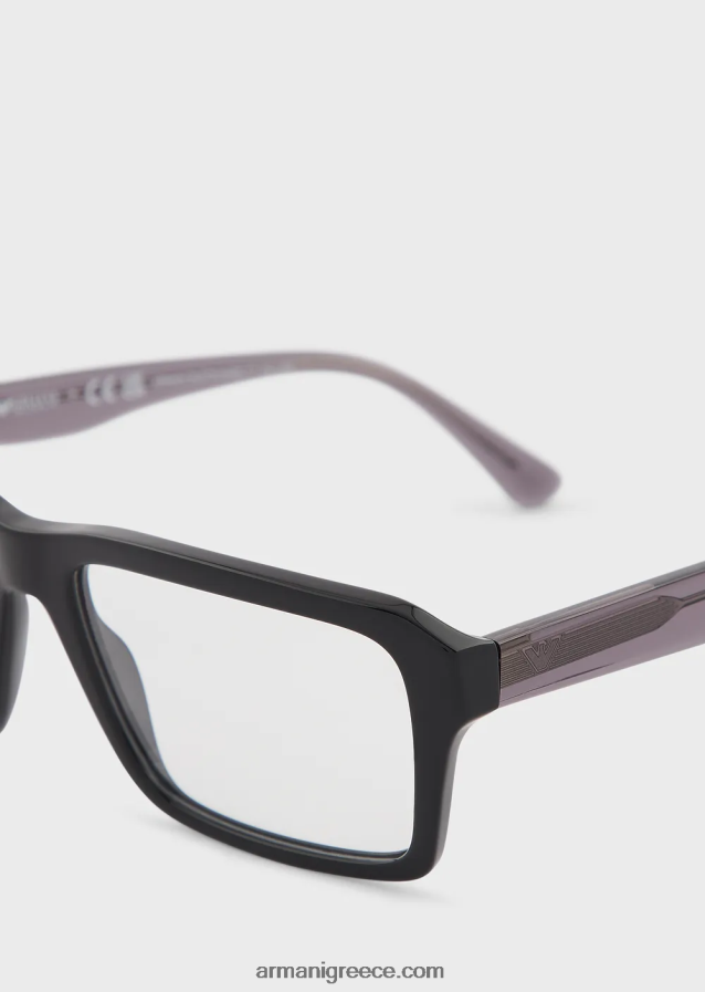 άνδρες Armani ορθογώνια ποτήρια 4046R62238 μαύρος