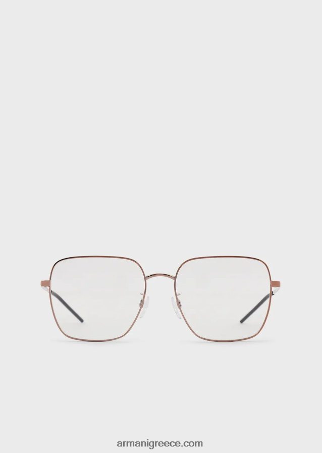 άνδρες Armani ορθογώνια γυαλιά unisex 4046R62243 ροζ χρυσός