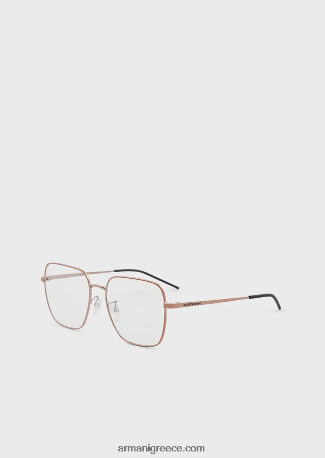 άνδρες Armani ορθογώνια γυαλιά unisex 4046R62243 ροζ χρυσός
