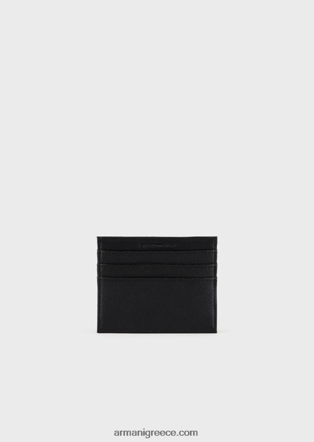 άνδρες Armani θήκη καρτών με πλακέτα αετού 4046R62181 μαύρος
