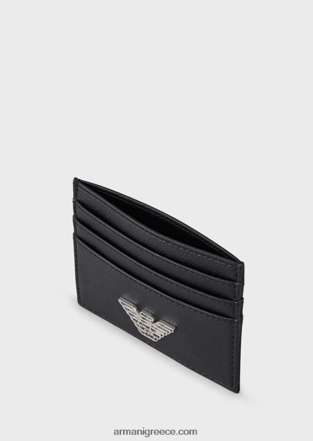 άνδρες Armani κουτί δώρου με θήκη για κάρτα αετού και πορτοφόλι 4046R62183 μαύρος