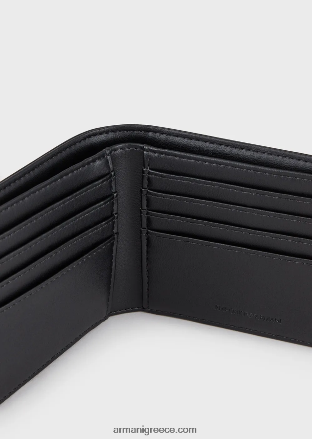 άνδρες Armani κουτί δώρου με θήκη για κάρτα αετού και πορτοφόλι 4046R62183 μαύρος