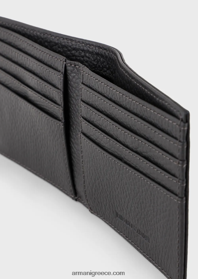 άνδρες Armani δερμάτινο πορτοφόλι 4046R62195 σκούρο γκρίζο